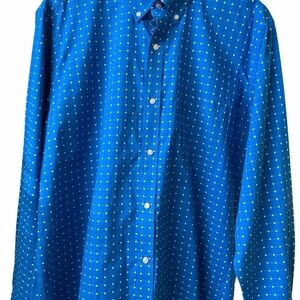 Tailorbyrd Men’s Blue Plaid Button Down Shirt XL Casual